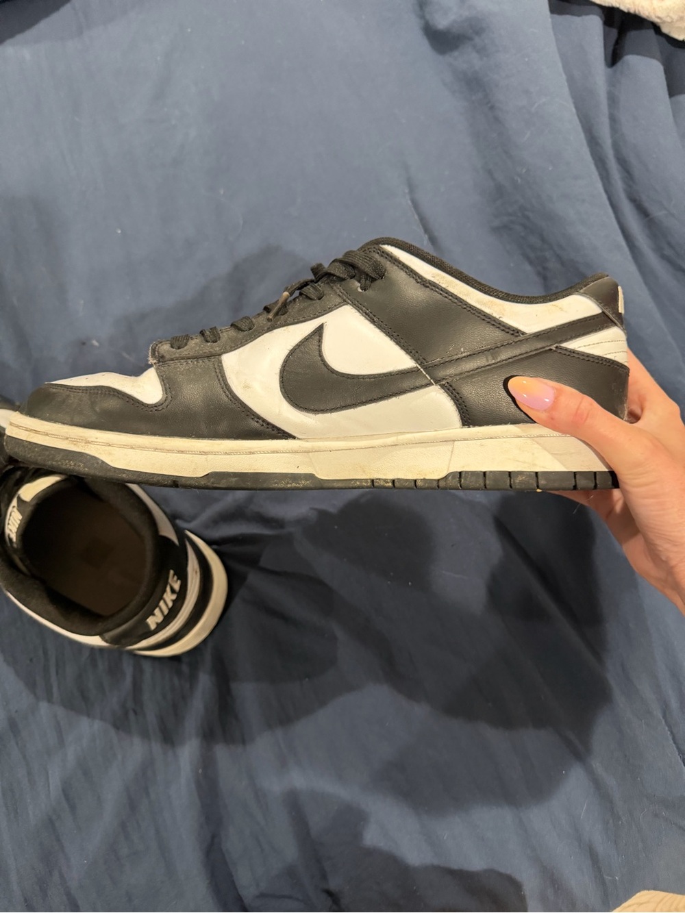 Nike Black and White Low-Top Skate Sneakers